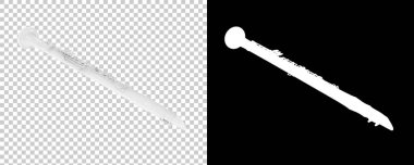 Klarnet arka planda izole edilmiş. 3d görüntüleme - illüstrasyon