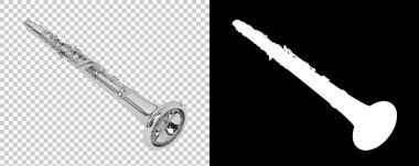 Klarnet arka planda izole edilmiş. 3d görüntüleme - illüstrasyon