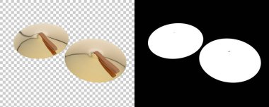  Clasic mızıka arka planda izole edildi. 3d görüntüleme - illüstrasyon