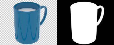 Kahve fincanı gri arka planda izole edilmiş. 3d görüntüleme - illüstrasyon