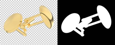 Kol düğmeleri arka planda izole. 3d görüntüleme - illüstrasyon