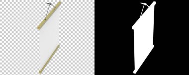 Şeffaf ve siyah arkaplanda asılı halat posteri