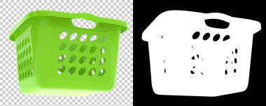 Şeffaf ve siyah arkaplanda çamaşır sepeti