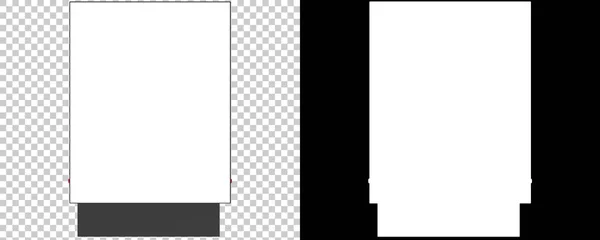 透明で黒い背景のコピースペースを備えたビルボード — ストック写真