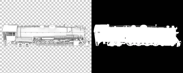 Lokomotiv Isoleret Hvid Baggrund Rendering Illustration - Stock-foto