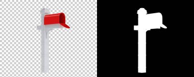 Şeffaf ve siyah arkaplan üzerinde ikamet posta kutusu