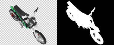 Motokros bisikleti 3D görüntüleme - illüstrasyon