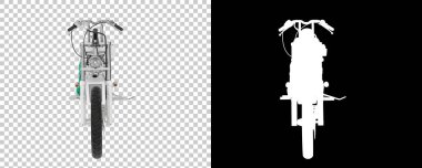 Modern motosikletin 3D tasviri, illüstrasyon