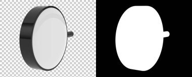 Haber mikrofonu izole edildi. 3d görüntüleme - illüstrasyon