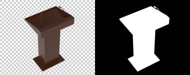 Arka planda boş podyum var. 3d görüntüleme - illüstrasyon