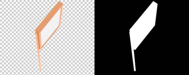 Kutup tek işareti. 3d görüntüleme - illüstrasyon