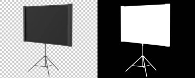 Ekran projektörü arka planda izole edildi. 3d görüntüleme, illüstrasyon 