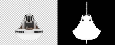 Arka planda izole edilmiş bir balıkçı teknesi. 3d görüntüleme - illüstrasyon