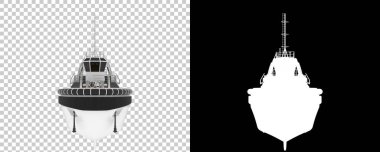 Arka planda izole edilmiş bir balıkçı teknesi. 3d görüntüleme - illüstrasyon