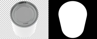 Çorba kutusu arka planda izole edildi. 3d görüntüleme - illüstrasyon