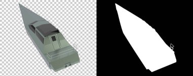 Sürat teknesi arka planda izole edildi. 3d görüntüleme - illüstrasyon