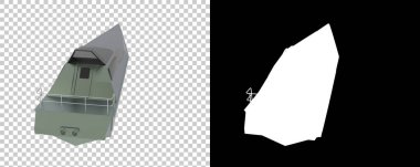 Sürat teknesi arka planda izole edildi. 3d görüntüleme - illüstrasyon