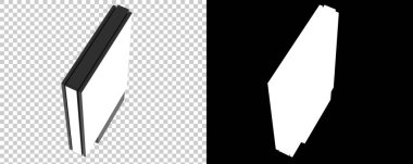 Saydam ve siyah arkaplan üzerinde kopyalama alanı olan ilan panosu