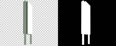 Saydam ve siyah arkaplan üzerinde kopyalama alanı olan ilan panosu