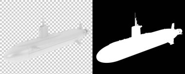 Arka planda izole edilmiş bir denizaltı. 3d görüntüleme - illüstrasyon