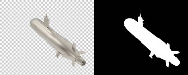 Arka planda izole edilmiş bir denizaltı. 3d görüntüleme - illüstrasyon