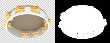 Tef arka planda izole edilmiş. 3d görüntüleme - illüstrasyon