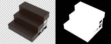 Şeffaf ve siyah arkaplanda kademeli içki rafı