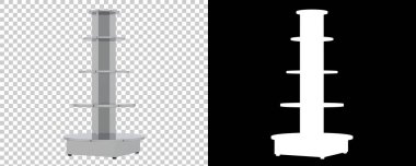 Şeffaf ve siyah arkaplanda katmanlı ekran duruşu