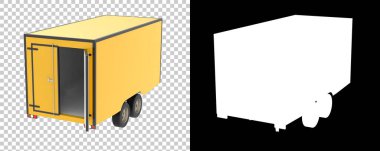 Beyaz arka planda izole edilmiş bir araba. 3d görüntüleme - illüstrasyon