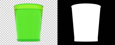 Şeffaf ve siyah arkaplan üzerine çöp kutusu