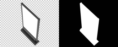 Saydam ve siyah arkaplan üzerinde kopyalama alanı olan ilan panosu