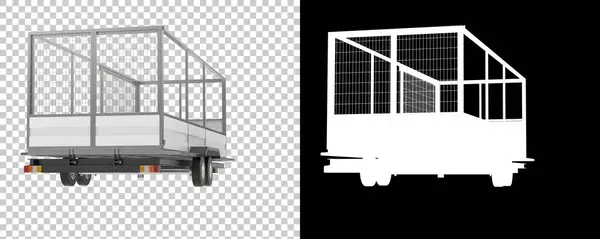 truck tow with wheels, 3d rendering illustration. transport service
