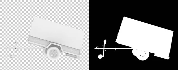 Auto Trailer Geïsoleerd Witte Achtergrond Weergave Illustratie — Stockfoto