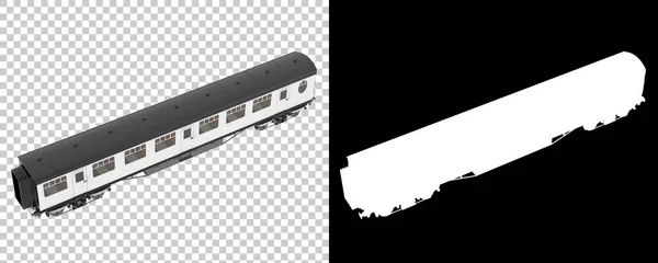Τρένο Βαγόνι Απομονώνονται Διαφανές Και Μαύρο Φόντο Για Πανό Απόδοση — Φωτογραφία Αρχείου