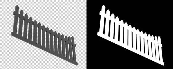 透明黑色背景的木制围栏 — 图库照片