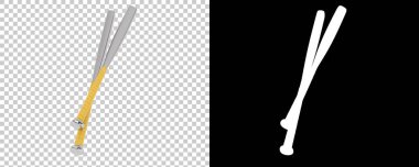 Beyzbol sopası ikonu, çizgi film stili. 