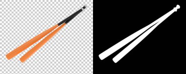 Beyzbol sopası ikonu, çizgi film stili. 