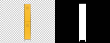 Arka planda jimnastik dolapları var. 3d görüntüleme - illüstrasyon