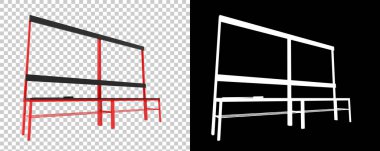 Soyunma odası tezgahı. 3d görüntüleme - illüstrasyon