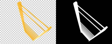 Jimnastik Duvarı Merdiveni. 3d resimleme