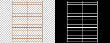 Jimnastik Duvarı Merdiveni. 3d resimleme
