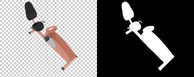 Manyetik motor arka planda izole edilmiş. 3d görüntüleme, illüstrasyon