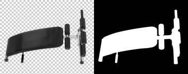 Spor salonunun 3D çizimi, spor aletleri, ayarlanabilir spor bankları. 