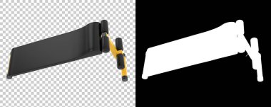 Spor salonunun 3D çizimi, spor aletleri, ayarlanabilir spor bankları. 