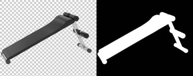 Spor salonunun 3D çizimi, spor aletleri, ayarlanabilir spor bankları. 