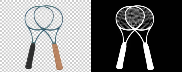 Raquetas Tenis Equipo Actividad Deportiva Ilustración —  Fotos de Stock