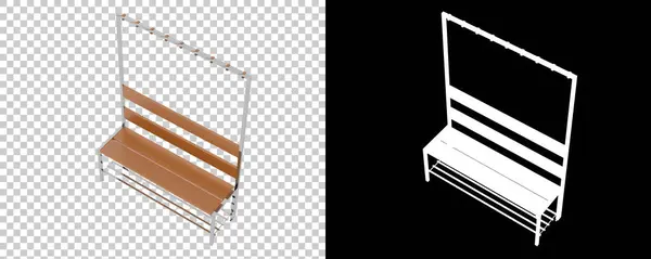 Vykreslující Ilustrace Lavička Šatně Židle Nábytku — Stock fotografie