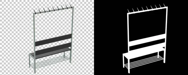 Vykreslující Ilustrace Lavička Šatně Židle Nábytku — Stock fotografie