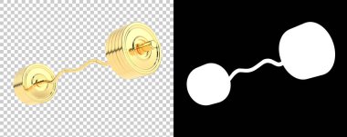 Halter arka planda izole edildi. 3d görüntüleme, illüstrasyon 