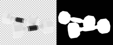 Dambıllar arka planda izole edilmiş. 3d görüntüleme, illüstrasyon 